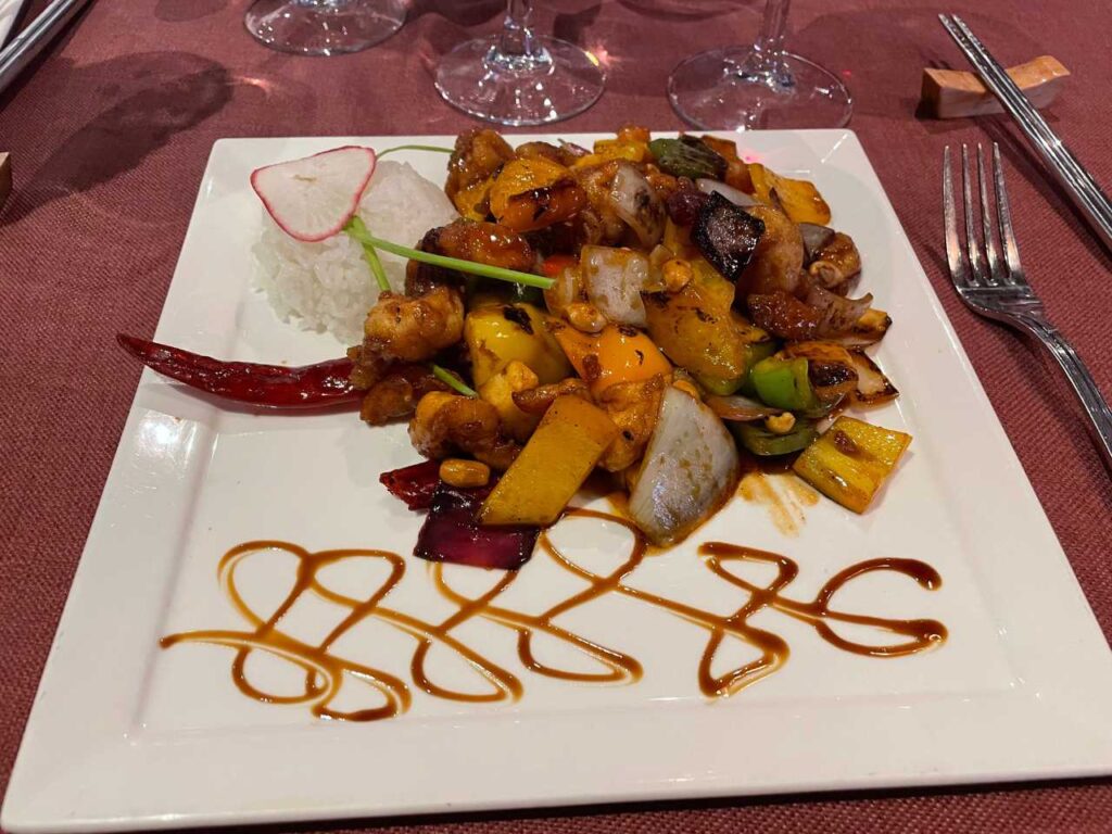 Kung Pao Shrimp: Kung pao spicy sauce / vegetable teppa / gohan