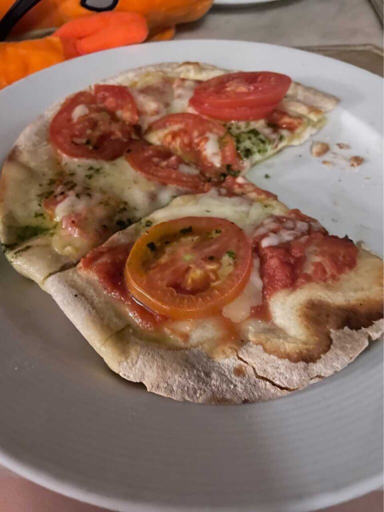 Margherita Pizza at Occidental at Xcaret Destination, Mexico. La Piazza Menu.