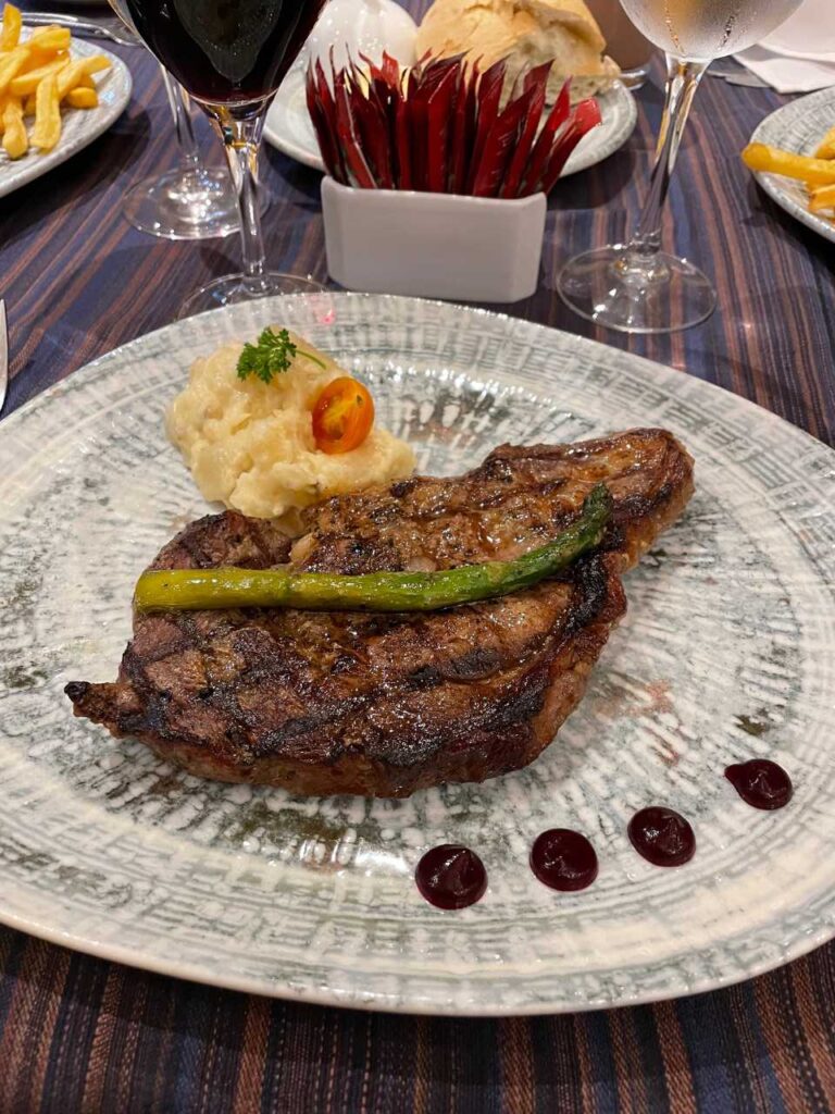 Rib eye steak from Steak House menu