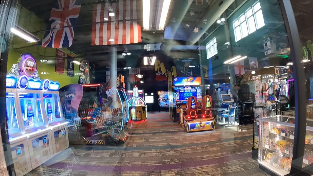 Avalanche Bay includes a multi-level arcade with over 50 games.