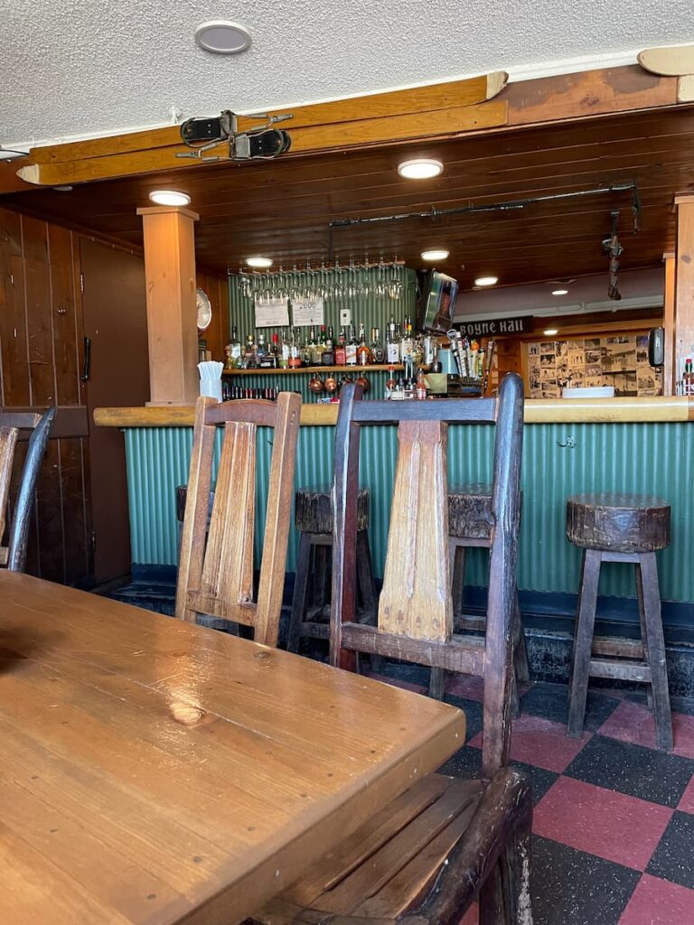 Bar area at the Trophy Room Pub & Pizzeria.