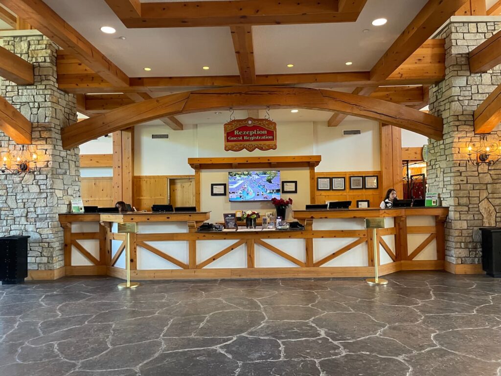 Reception at Mountain Grand Lodge and Spa at Boyne Mountain Resort.