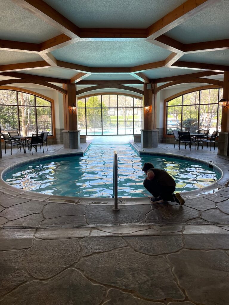 Boyne Mountain's heated pool.